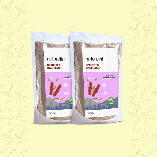 Sprouted Ragi Flour - 1 Kg Pack of 2