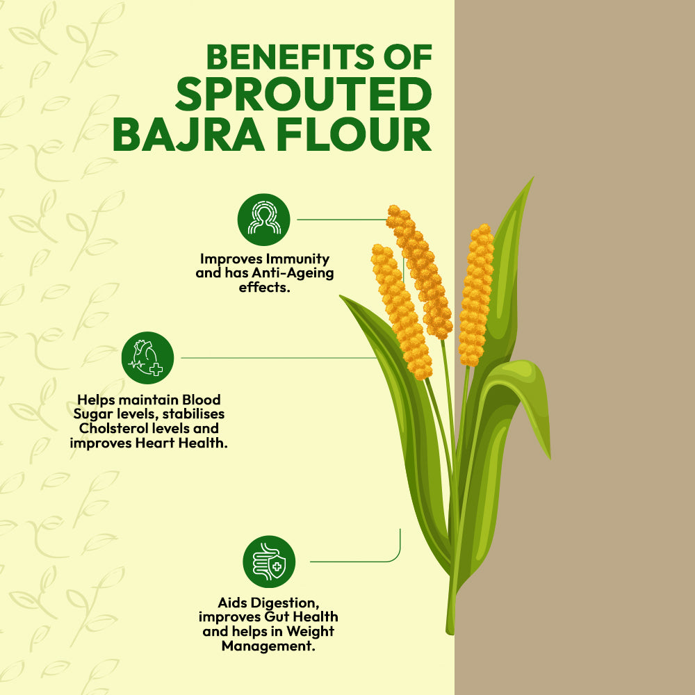 Naturalist Sprouted Bajra Flour - 500 grams