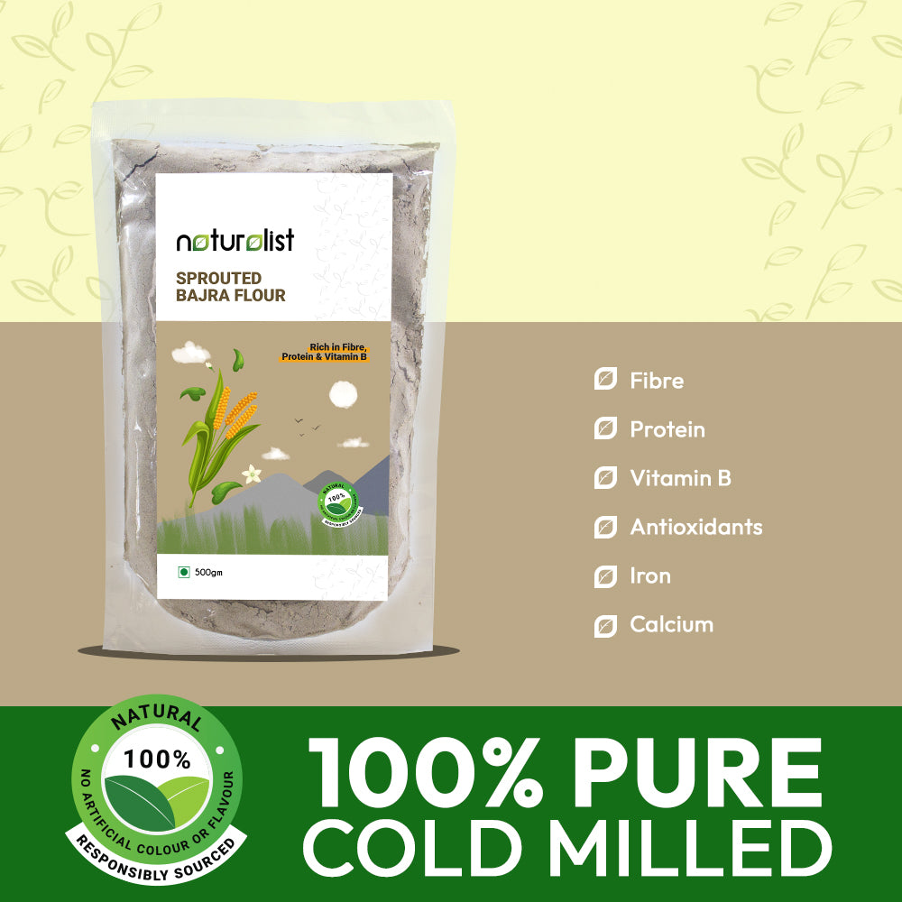 Naturalist Sprouted Bajra Flour - 500 grams