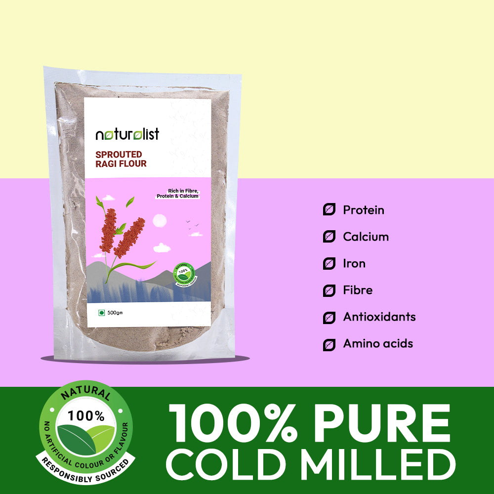 Naturalist Sprouted Ragi Flour - 500 grams