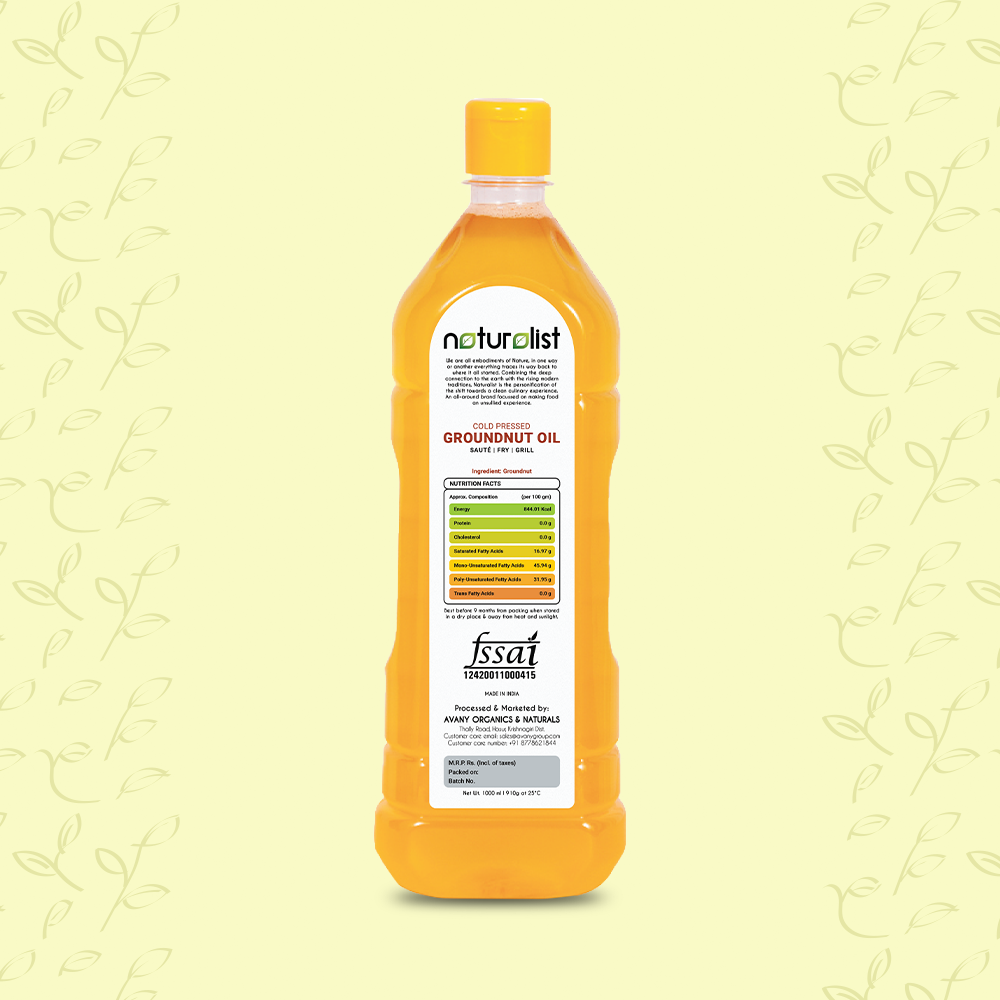 Cold Pressed Groundnut Oil - 1 Litre